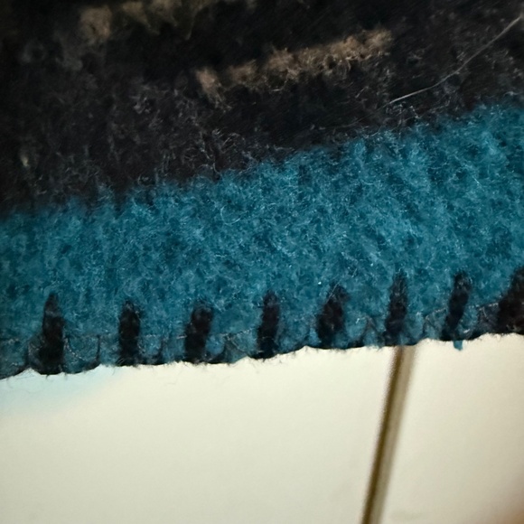 Vintage Rhonda Stark Aztec Southwestern Blanket Coat Jacket Wool Blend Boho - Picture 8 of 16